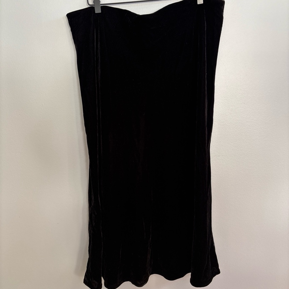 Banana Republic Bias Black Velour Slip Skirt NWT Women's Size Extra Large